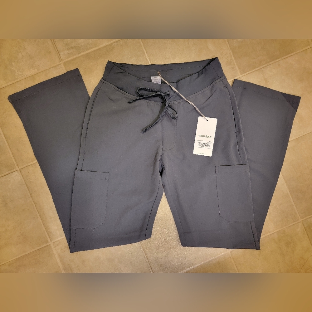 Mandala Scrub Pants Pewter Color - Size XXS